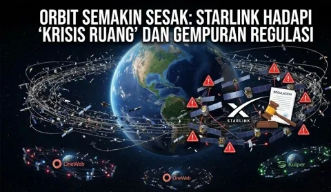 Orbit Semakin Sesak: Starlink Hadapi 'Krisis Ruang' dan Gempuran Regulasi di Tengah Kebangkitan Pesaing
