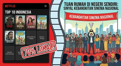 Tuan Rumah di Negeri Sendiri: 70% Top 10 Netflix Indonesia Didominasi Film Lokal, Sinyal Kebangkitan Sinema Nasional