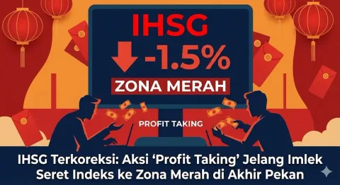 IHSG Terkoreksi: Aksi 'Profit Taking' Jelang Imlek Seret Indeks ke Zona Merah di Akhir Pekan