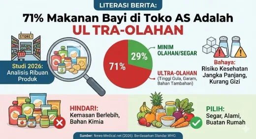Dominasi Pangan Ultra-Proses: 71% Produk Makanan Bayi AS Gagal Penuhi Standar Nutrisi Alami