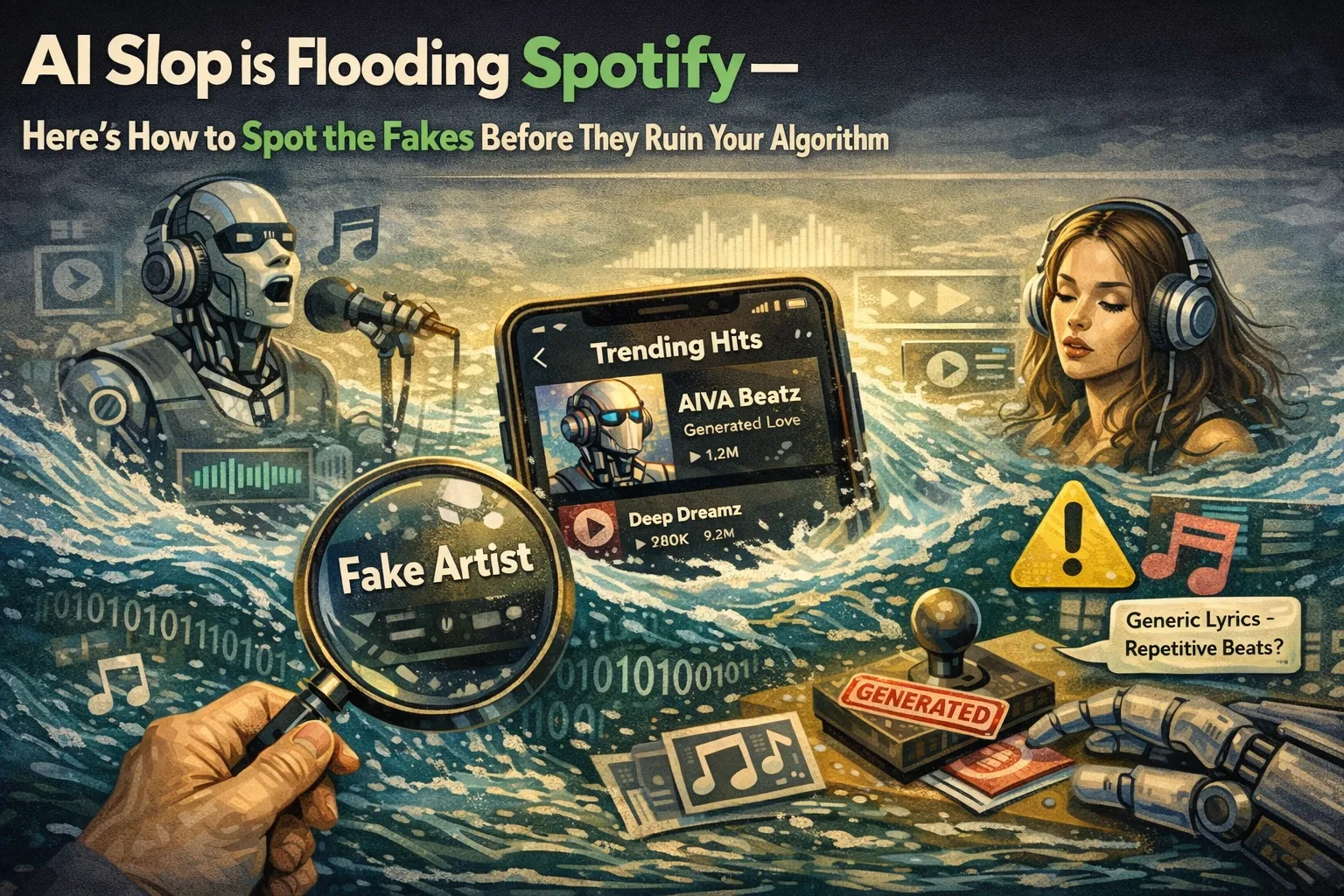 Wabah Hantu Digital: Cara Mendeteksi 'Artis Palsu' AI yang Membanjiri Spotify dan Merusak Ekosistem Musik