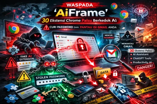 Waspada 'AiFrame': 30 Ekstensi Chrome Palsu Berkedok AI Curi Password dan Pantau Isi Gmail Anda