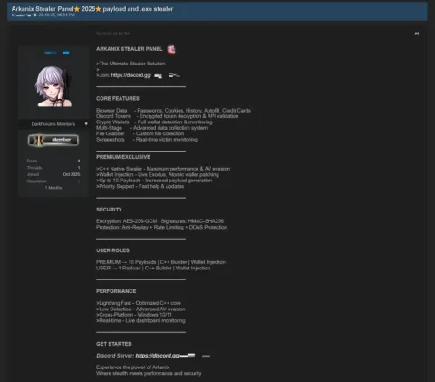 Ancaman Arkanix Stealer: Malware Pencuri Data Baru yang Menargetkan Pengguna Browser dan Dompet Kripto