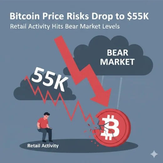 Waspada! Harga Bitcoin Berisiko Terjun ke $55K Saat Aktivitas Ritel Capai Titik Terendah