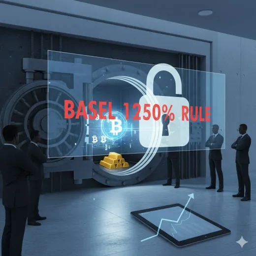 Tembok Tinggi Basel: Aturan 'Risk Weight' 1250% Batasi Langkah Bank Besar Masuk ke Bitcoin