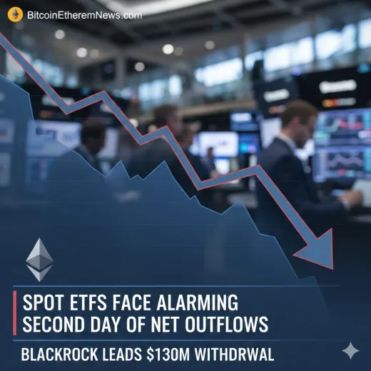 Sinyal Bahaya Institusi? ETF Ethereum BlackRock Pimpin Outflow Massal Sebesar $130 Juta!