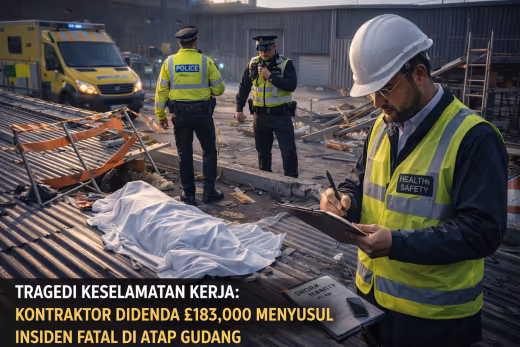 Tragedi Keselamatan Kerja: Kontraktor Didenda £183.000 Menyusul Insiden Fatal di Atap Gudang
