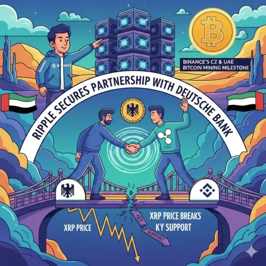 Crypto Digest: Ripple Gandeng Deutsche Bank, CZ Bongkar Proyek Besar di UAE, Tapi XRP Malah 'Anjlok'?