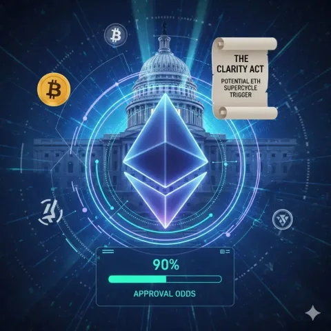 Ethereum di Ambang 'Super Cycle'! The Clarity Act Siap Jadi Pemicu, Peluang Persetujuan Tembus 90%