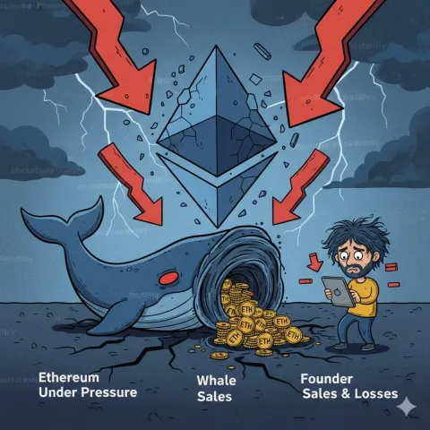 Ethereum Terkepung: Penjualan Vitalik, Likuidasi Paus, dan Dominasi Bearish Menciptakan Tekanan Sistemik