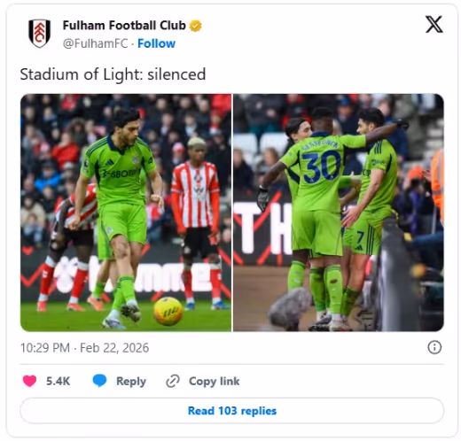 Psy-war Digital: Fulham dan Sunderland Saling Sindir di Media Sosial Pasca Pertandingan