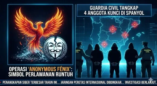 Operasi Siber Guardia Civil: Empat Anggota Utama "Anonymous Fénix" Ditangkap di Spanyol