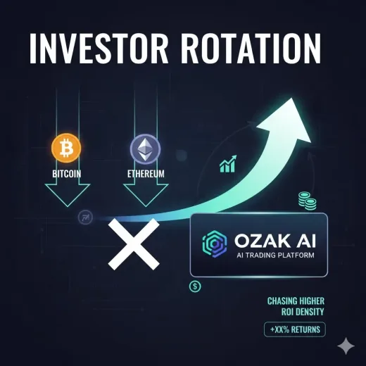 Rotasi Modal 2026: Mengapa Investor Mulai Meninggalkan BTC & ETH Demi Mengejar "ROI Density" di Ozak AI?