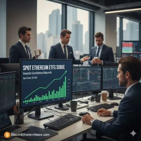 Rebound Kepercayaan: ETF Ethereum Spot Cetak Inflow Bersih $9,23 Juta, Akhiri Tren Outflow 4 Pekan