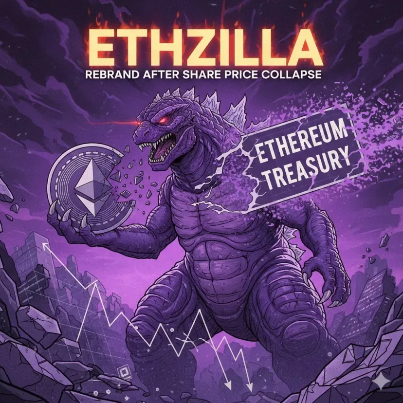 Rebranding di Tengah Krisis: ETHZilla Tanggalkan Label "Ethereum Treasury" Usai Harga Saham Terjun Bebas