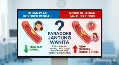 Paradoks Jantung Wanita: Risiko Kejadian Jantung Lebih Tinggi Meski Beban Plak Koroner Lebih Rendah