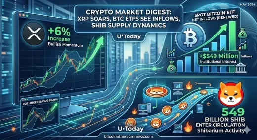Crypto Digest: XRP Mengincar $1,50, ETF Bitcoin Catat Inflow Masif, dan Alarm Suplai Shiba Inu (SHIB)