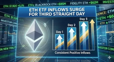 Ethereum ETF Momentum: Inflow Melonjak 3 Hari Berturut-turut—Sinyal Kepercayaan Institusional yang Tak Tergoyahkan?