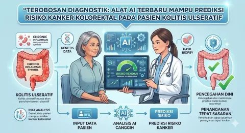 Terobosan Diagnostik: Alat AI Terbaru Mampu Prediksi Risiko Kanker Kolorektal pada Pasien Kolitis Ulseratif