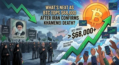 Bitcoin Tembus $68.000: Dampak Geopolitik Pasca Konfirmasi Kematian Ali Khamenei