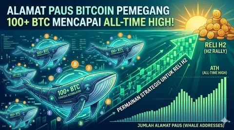 Aksi Borong Raksasa: Alamat 'Whale' 100+ BTC Tembus Rekor ATH, Targetkan Reli Masif H2 2026