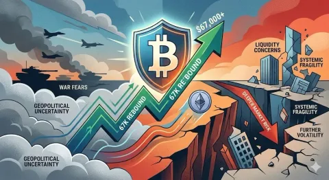 Bitcoin Rebound ke $67.000: Menentang Ketakutan Perang, Namun Menyimpan Risiko Sistemik