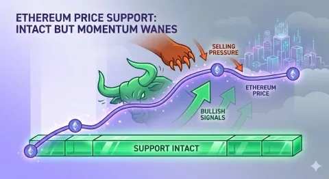 Ethereum di Persimpangan: Dukungan Harga Bertahan, Namun Momentum Bullish Mulai Memudar