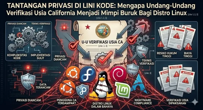 Tantangan Privasi di Lini Kode: Mengapa Undang-Undang Verifikasi Usia California Menjadi Mimpi Buruk Bagi Distro Linux
