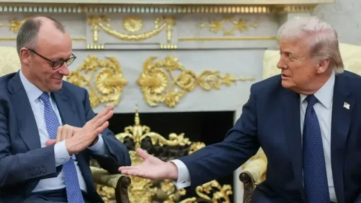 Guncangan di Oval Office: Trump Tuduh Jerman Bantu Serangan Iran Saat Jamu Kanselir Merz