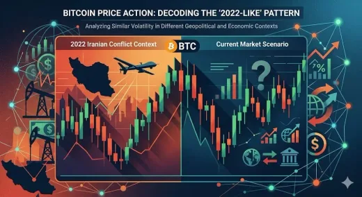 Kemiripan Grafik 2022: Bitcoin Cetak Pola "War Chart" Iran, Tapi Analis Ungkap Alasan Mengapa Kondisi 2026 Jauh Berbeda!