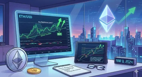 Analisis Teknikal ETH 8 Maret: Ethereum Terjebak dalam Fase Konsolidasi, Analis Pantau Sinyal Rebound atau Penurunan Lanjutan!