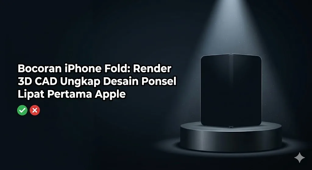 Bocoran iPhone Fold: Render 3D CAD Ungkap Desain Ponsel Lipat Pertama Apple