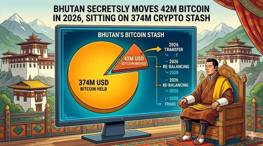 Strategi Diam-Diam! Kerajaan Bhutan Pindahkan Bitcoin Senilai $42 Juta di Tahun 2026 Sambil Pertahankan Cadangan Kripto Sebesar $374 Juta!