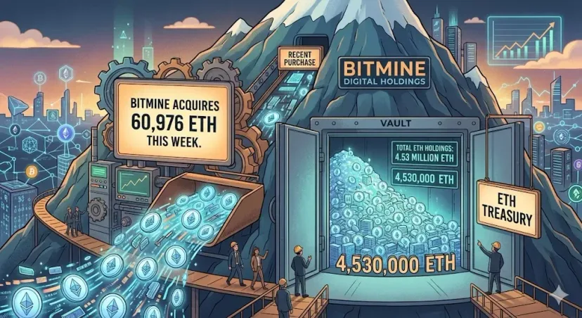 BitMine Menggila! Borong 60.976 ETH Hanya dalam Satu Minggu, Kini Total Cadangan Tembus 4,53 Juta Ethereum!