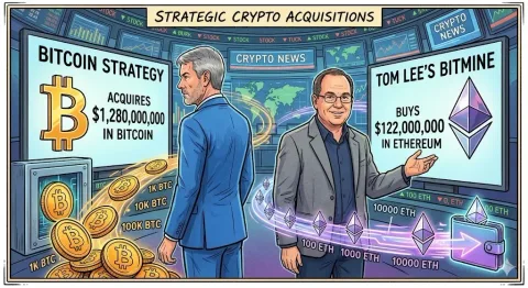 Paus Institusi Mengamuk! Michael Saylor Borong Bitcoin Senilai $1,28 Miliar—Tom Lee Tak Mau Kalah, Bitmine Serok Ethereum Sebesar $122 Juta!