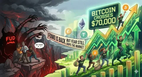 Bitcoin Tembus $70.000: Dilema Psikologi Pasar Antara Ledakan FOMO dan Ketakutan yang Masih Mengakar