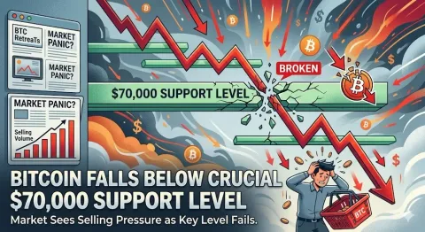 Bitcoin Tergelincir di Bawah $70.000: Kegagalan Level Support Kritis dan Potensi Rekalibrasi Pasar Jangka Pendek