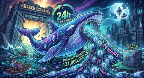 Whale Ethereum Tarik $131 Juta dari Kraken: Sinyal Akumulasi Masif dan Pengetatan Pasokan di Bursa