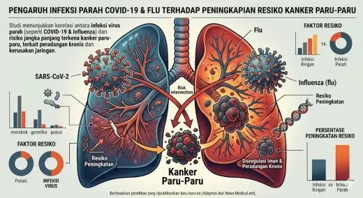 Peringatan Medis: Infeksi Parah COVID-19 dan Flu Terbukti Tingkatkan Risiko Kanker Paru-Paru Jangka Panjang