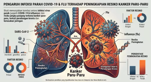 Peringatan Medis: Infeksi Parah COVID-19 dan Flu Terbukti Tingkatkan Risiko Kanker Paru-Paru Jangka Panjang