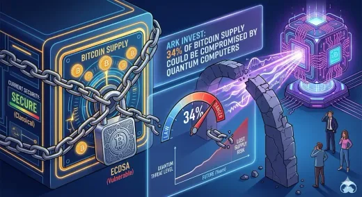 Bitcoin vs Kuantum: ARK Invest Ungkap 34% Suplai BTC Rentan, Namun "Q-Day" Masih Jauh