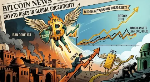 Bitcoin Libas Aset Makro: Harga Tembus $72.000 Saat Investor Cari Perlindungan dari Konflik Iran