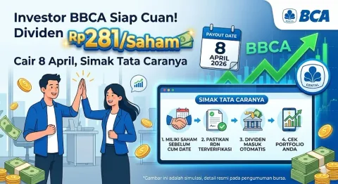 Investor BBCA Siap Cuan! Dividen Rp 281/Saham Cair 8 April, Simak Tata Caranya