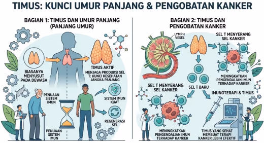 Kelenjar Timus Terbukti Krusial untuk Terapi Kanker dan Panjang Umur