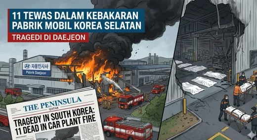 Tragedi Daejeon: Kebakaran Pabrik Suku Cadang Mobil Korea Selatan Tewaskan 11 Orang