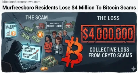 Krisis Penipuan Bitcoin di Murfreesboro Telan Kerugian Hingga 4 Juta Dolar