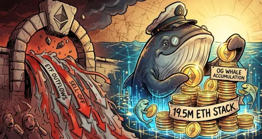Whale OG Ethereum Bangun Kembali Portofolio 19 Juta Dolar di Tengah Arus Keluar ETF