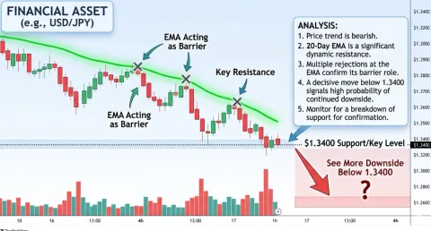 EMA 20 Hari Menjadi Resitensi Kunci GBPUSD Saat Tekanan Jual Mengancam di Bawah Level 1,3400