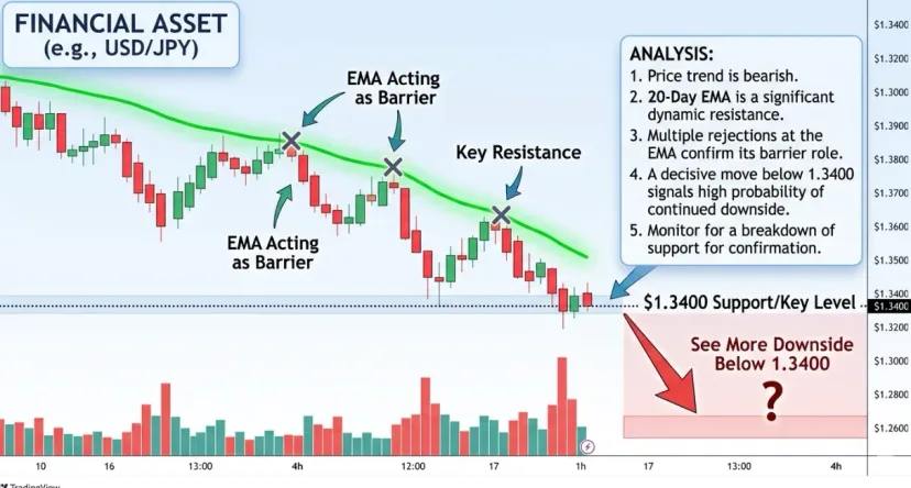 EMA 20 Hari Menjadi Resitensi Kunci GBPUSD Saat Tekanan Jual Mengancam di Bawah Level 1,3400
