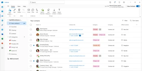 Update Besar Outlook: Microsoft Resmi Luncurkan Profil Kontak Baru dengan Fitur Smart Search dan Color-Coding